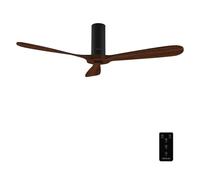 Cecotec Ventilador de techo EnergySilence 5400 – 52" DC 40W, 3 aspas, mando – Classic Black&DarkWood