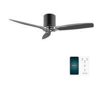 Cecotec Ventilador de Techo EnergySilence Aero 5285 BlackTransparent Connected, Motor DC 40W, Diámetro 132 cm, Bajo consumo, Wifi, Mando, Exteriores, Temporizador, Verano e invierno, Silencioso