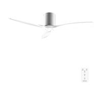 Cecotec Ventilador de Techo EnergySilence Aero 5400 Classic Iron&White | Mando a Distancia, 52", Motor DC 40W, 3 Aspas, 6 Velocidades, Temporizador hasta 8h, Modo Winter/Summer