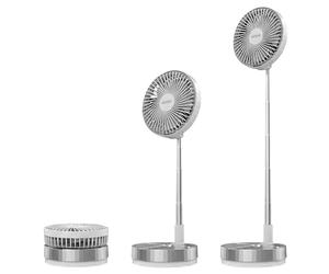 Cecotec Ventilador Portátil con Mando EnergySilence 800 FoldAir Portable Control Cool. Inalámbrico con Batería 7200mAh, Diseño Plegable y Telescópico, 8 Pulgadas, 4 Velocidades, Oscilación