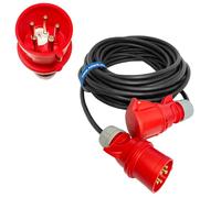 CEE Cable de extensión de corriente fuerte Goma H07RN-F 5G6 32A Volteador...