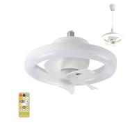 Ceiling Fan Light - 38W, 3-Speed | 360° Rotating, Dimmable, Remote, E27