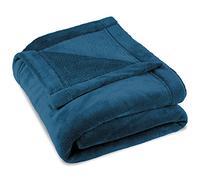 Celinatex Montreal Manta con Forro Polar de Microfibra, poliéster, Azul, 220 X 240