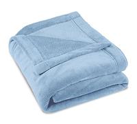 CelinaTex Montreal Manta Suave Manta de Microfibra Tejido de colarina 150 x 200 cm Azul Claro
