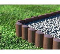 Cellfast Eco - Borde para césped (Palisandro, 8 Unidades, 2,4 x 0,3 m), Color marrón (7,2m)