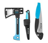 Cellfast ENERGO Juego de Herramientas de Camping, Cuchillo, Hacha, Sierra, Kit de Campamento