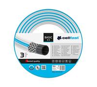 CELLFAST Manguera de jardín de 3 capas, manguera de agua para jardín, refuerzo de hilo duradero, flexible, resistente a los rayos UV, antialgas, 1 pulgada, 10 metros básicos