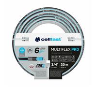 Cellfast Manguera de jardín Multiflex Pro, trenzada de 6 capas, duradera, 20 m