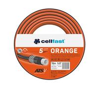 Cellfast Naranja ATSV Manguera de jardín de 5 capas, tejido de camiseta resistente a los rayos UV, 24 bar, presión de rotura (1/2", 15 m), color azul