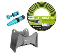 Cellfast Quattro - Manguera 1/2 (inch) 25 m + Soporte gris y Aspersor Basic