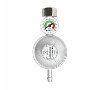 Cellfast Regulador de gas X Silver con manómetro – LPG/propano/butano, 37 mbar, 0,3-16 bar