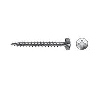 Celo Tornillo para madera Velox B 3,5 x 25 mm Rosca completa Cabeza alomada Cincado Caja 1000