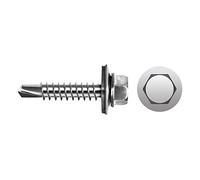 Celo 955227301 - Tornillo Punta Broca Din 7301 Cabeza Hexagonal Diámetro 5,5X22 Mm, Arandela de Epdm Diámetro 16 Cincado, 1000 Unidades
