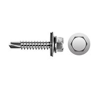 Celo Tornillo punta broca 963507301 DIN 7301 cabeza hexagonal 6,3x50 mm arandela EPDM cincado 250 u