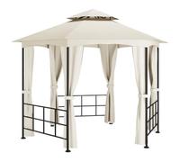 Cenador 3,1x2,7 m con Paredes Laterales Gris Taupe