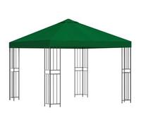 Cenador 3 X 3 M Verde Poliéster Y Acero 190 Gsm Vidaxl