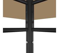 Cenador 300 x 300 x 270 cm, color gris topo de acero | Tela de poliéster 100 % con revestimiento de PA de 180 g/m², para fiestas y picnics, fácil de montar
