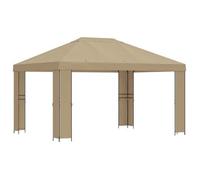 Cenador 4 X 3 M Beige Poliéster Y Acero 190 Gsm Vidaxl