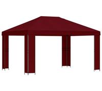 Cenador 4 x 3 m Burdeos Poliéster y Acero 190 gsm