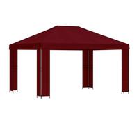 Cenador 4 X 3 M Burdeos Poliéster Y Acero 190 Gsm Vidaxl