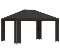 Cenador 4 x 3 m Gris antracita Poliéster y Acero 190 gsm