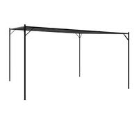 vidaXL Cenador de acero y tela gris antracita 4x4 m 180 g/m² - dosel para jardín