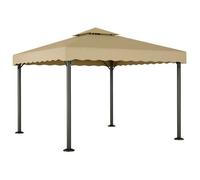 Cenador Aluminio Y Acero Gris Taupé 3x3 M Vidaxl