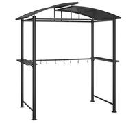 Cenador Barbacoa Estante Lateral Acero Antracita 210x114x230 Cm Vidaxl