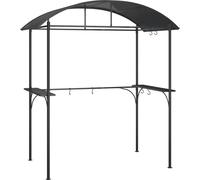 Cenador barbacoa estante lateral acero antracita 220x115x230 cm