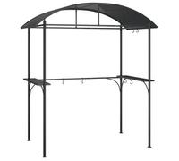 Cenador Barbacoa Estante Lateral Acero Antracita 220x115x230 Cm Vidaxl