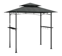 Cenador Barbacoa Estante Lateral Acero Antracita 240x150x243 Cm Vidaxl