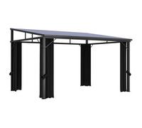 Cenador Con Cortina Gris Antracita 405x294x244 Cm Vidaxl