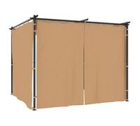 vidaXL Cenador con cortinas acero gris taupe 3x3 m