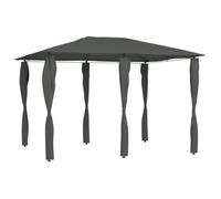 Cenador Con Cubiertas De Postes Antracita 3x4x2,6 M 160 G/m² Vidaxl