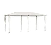 Cenador Con Cubiertas De Postes Crema 2,98x5,3x2,59 M 160 G/m² Vidaxl