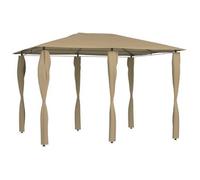 Cenador Con Cubiertas De Postes Taupé 3x4x2,6 M 160 G/m² Vidaxl