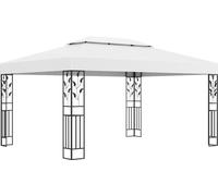 Cenador con doble techo blanco 3x4 m