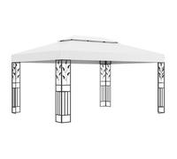Cenador Con Doble Techo Blanco 3x4 M Vidaxl