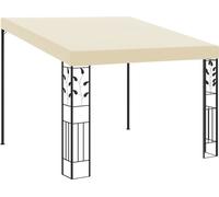 Cenador con montaje en la pared crema 3x3x2,5 m