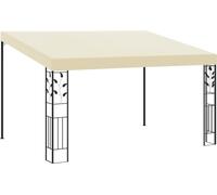 Cenador con montaje en la pared crema 4x3x2,5 m
