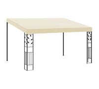 Cenador Con Montaje En La Pared Crema 4x3x2,5 M Vidaxl