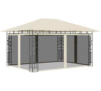 Cenador con mosquitera color crema 4x3x2,73 m 180 g/m²