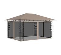 Cenador Con Mosquitera Gris Taupe 4x3x2,73 M 180 G/m² Vidaxl