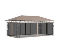 Cenador Con Mosquitera Gris Taupe 6x3x2,73 M 180 G/m² Vidaxl