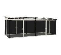 vidaXL Cenador con paredes de malla Acero Crema 6x3 m