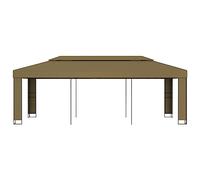 Cenador con techo doble 180 g/m² 3x6 m Taupe Pabellón de jardín | Paño extraíble, lavable, plegable, adecuado para fiestas en jardín, barbacoa, boda, protección solar al aire libre