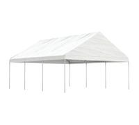 vidaXL Cenador con techo polietileno blanco 6,69x5,88x3,75 m