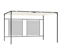 Cenador con techo retráctil color crema 3x4x2,3 m 180 g/m²