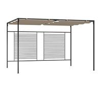 Cenador Con Techo Retráctil Gris Taupe 3x4x2,3 M 180 G/m²