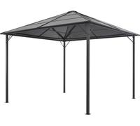 Cenador con tejado aluminio 3x3 m antracita
